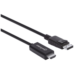 Manhattan DisplayPort / HDMI kabelový adaptér Konektor DisplayPort, Zástrčka HDMI-A 3.00 m černá 153218  Kabel DisplayPort