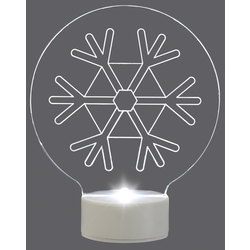 Polarlite LBA-51-008 akrylátová postava  sněhová vločka   studená bílá LED transparentní