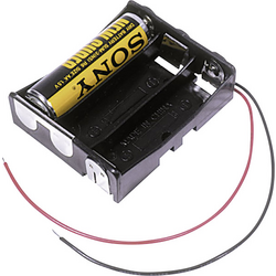 MPD BA3AAW bateriový držák 3x AA kabel (d x š x v) 58 x 48 x 16 mm