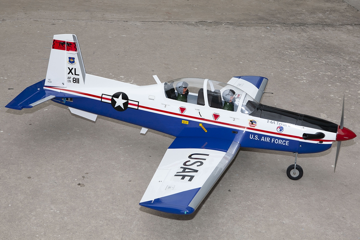 Seagull T-6A Texan II 1,6m (Zatahovací podvozek) Modrá/Bílá