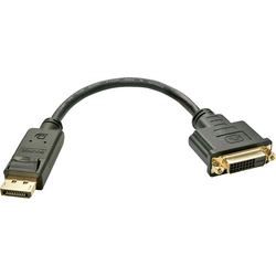 LINDY 41004  kabelový adaptér [1x zástrčka DisplayPort - 1x DVI zásuvka 24+1pólová] černá  15.00 cm