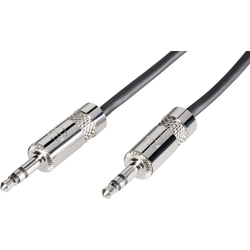 Paccs  jack konektory propojovací kabel [1x jack zástrčka 3,5 mm - 1x jack zástrčka 3,5 mm] 3.00 m černá