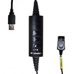 Imtradex AK-4 USB DEX-QD kabel k telefonnímu headsetu  černá