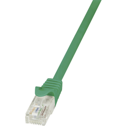 LogiLink CP2035U RJ45 síťové kabely, propojovací kabely CAT 6 U/UTP 1.00 m zelená s ochranou 1 ks