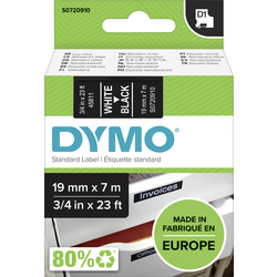 páska do štítkovače  DYMO D1 45811  Barva pásky: černá Barva písma:bílá 19 mm 7 m