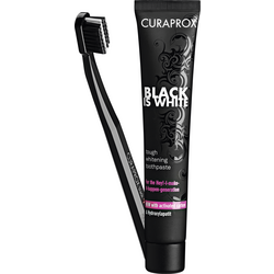 CURAPROX Black Is White Set 73320633 pomůcka pro čištění zubů, zubní pasta  černá