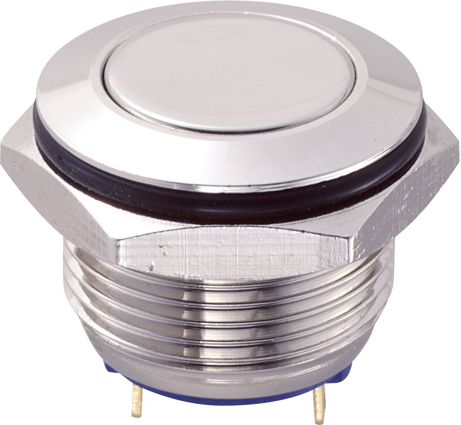 Tlačítko GQ16F-10/J/N (SH1149), 16 mm, 48 V/DC, 2 A, pájené, 1x vyp/(zap)