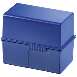 HAN  976-K-14 kartotéční box modrá max. počet karet: 400 karet DIN A6 na šířku víko lze použít jako další nosítka, vč. 100 linkovaných karet