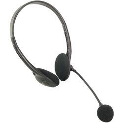 LogiLink HS0001 Počítače Sluchátka On Ear kabelová stereo černá regulace hlasitosti
