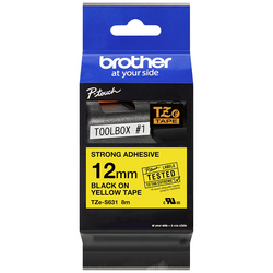 páska extra lepicí Brother TZe, TZ TZe-S631 Barva pásky: žlutá Barva písma:černá 12 mm 8 m