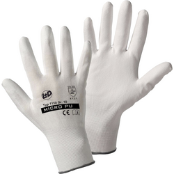 L+D Micro-PU knitted 1150-8 nylon pracovní rukavice  Velikost rukavic: 8, M EN 388 CAT II 1 pár