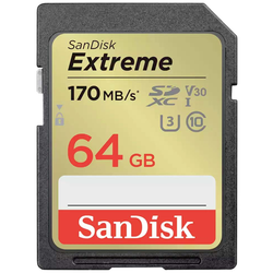 SanDisk Extreme paměťová karta SDXC 64 GB Class 10 UHS-I nárazuvzdorné, vodotěsné
