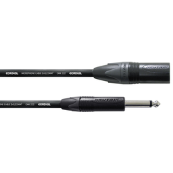 Cordial CPM 10 MP XLR kabelový adaptér [1x XLR zástrčka - 1x jack zástrčka 6,3 mm] 10.00 m černá