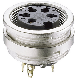 Lumberg KFV 50/6 DIN kruhový konektor zásuvka, vestavná vertikální Pólů: 5  stříbrná 1 ks