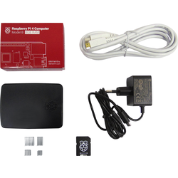 Raspberry Pi® RB-Set-4-4 Raspberry Pi® 4 B 4 GB 4 x 1.5 GHz vč. napájecího zdroje, vč. Noobs OS, vč. HDMI™ kabelu, vč. pouzdra, vč. chladicího tělesa