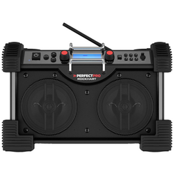 PerfectPro RockHart odolné rádio DAB+, FM AUX, Bluetooth, NFC, USB  s USB nabíječkou, voděodolné, prachotěsné, nárazuvzdorné, s akumulátorem černá