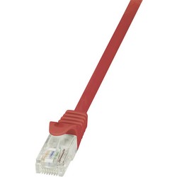 LogiLink CP1034U RJ45 síťové kabely, propojovací kabely CAT 5e U/UTP 1.00 m červená s ochranou 1 ks