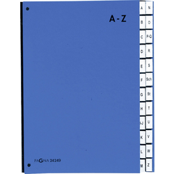 PAGNA pultový pořadač 24249-02  tvrdá lepenka modrá DIN A4 Počet přihrádek: 24 A-Z