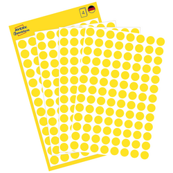 Avery-Zweckform 3013 popisovače etiket Ø 8 mm žlutá 416 ks permanentní  papír
