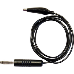 Schnepp 100CM PVC SW měřicí kabel [lamelová zástrčka 4 mm - krokosvorka] 1.00 m, černá, 1 ks