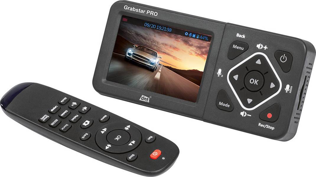Dnt Grabstar PRO USB převodník videa z analogového do digitálního záznamu funkce živý komentář, funkce Livestream, rozlišení Full HD, Plug und Play