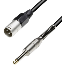 Paccs  audio kabelový adaptér [1x jack zástrčka 6,3 mm - 1x XLR zástrčka] 3.00 m černá