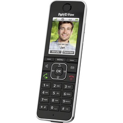 AVM FRITZ!FON C6 Black Edition bezdrátový VoIP telefon záznamník, dětský telefon, handsfree, PIN kód LCD displej černá