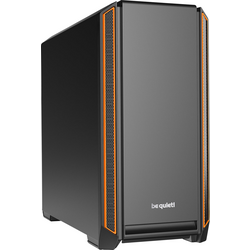 BeQuiet Silent Base 601 midi tower PC skříň černá, oranžová 2 předinstalované ventilátory, tlumené, prachový filtr