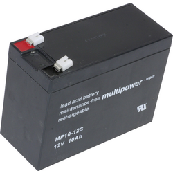 multipower PB-12-10-4,8 MP10-12S olověný akumulátor 12 V 10 Ah olověný se skelným rounem (š x v x h) 151 x 118.5 x 65 mm plochý konektor 6,35 mm bezúdržbové, nepatrné vybíjení