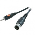 Připojovací kabel SpeaKa, DIN/jack 3.5 mm, 5-pólový, černý, 1,5 m