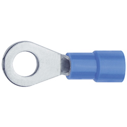 Klauke 6304 kulaté kabelové oko  Průřez (max.)=2.50 mm² Ø otvoru=4.3 mm částečná izolace modrá 1 ks
