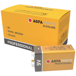 AgfaPhoto Professional 6LR61 baterie 9 V alkalicko-manganová  9 V 10 ks