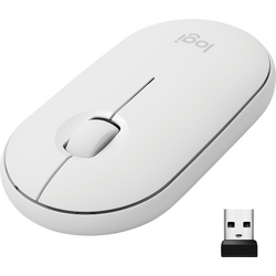 Logitech Pebble M350 Bezdrátová myš Bluetooth®, bezdrátový optická bílá 3 tlačítko 1000 dpi Tiché klávesy