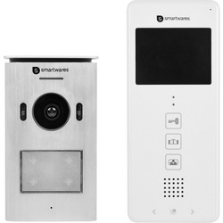 Smartwares  DIC-22112    domovní video telefon  2 linka  kompletní sada  pro 1 rodinu  bílá