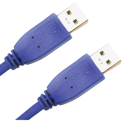 JJ JouJye USB kabel USB 3.2 Gen1 (USB 3.0 / USB 3.1 Gen1) USB-A zástrčka, USB-A zástrčka 1.00 m modrá  1447/CC130-1,0
