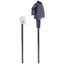 Shiverpeaks telefonní kabel [1x telefonní zástrčka TAE-F - 1x RJ11 zástrčka 6p4c] 3 m černá