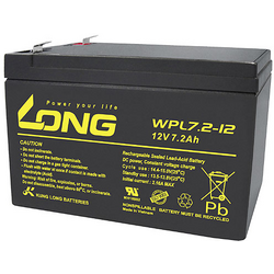 Long WPL7.2-12 WPL7.2-12 olověný akumulátor 12 V 7.2 Ah olověný se skelným rounem (š x v x h) 151 x 102 x 65 mm plochý konektor 6,35 mm nepatrné vybíjení, bezúdržbové