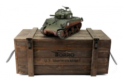 TORRO tank PRO 1/16 RC M4A3 Sherman 75mm zelená kamufláž - BB Airsoft