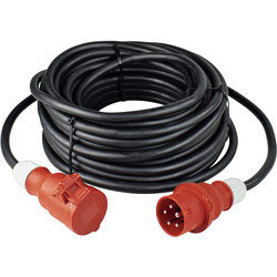 AS Schwabe 60521 napájecí prodlužovací kabel 32 A černá 50.00 m s fázovým měničem