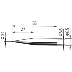 Ersa 842 UD LF pájecí hrot tužkový, prodloužený Velikost hrotů 0.4 mm  Obsahuje 1 ks