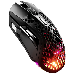 Steelseries Aerox 5 Wireless herní myš bezdrátový, Bluetooth® optická černá 9 tlačítko 18000 dpi s podsvícením, lze znovu nabíjet