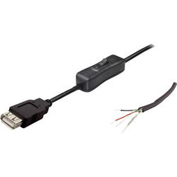 BKL electronic USB A 10080120 - USB kabel 2.0 A spojka s spínač černý zásuvka, rovná   10080120 BKL Electronic Množství: 1 ks