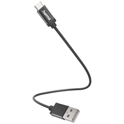 Hama Nabíjecí kabel USB USB 2.0 USB-A zástrčka, USB-C ® zástrčka 0.2 m černá 00201600