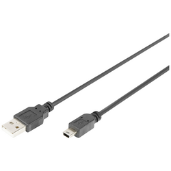Digitus USB kabel  Zástrčka HDMI-A, USB Mini-B zástrčka 3.00 m černá  DB-300130-030-S