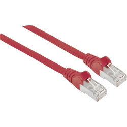 Intellinet 740883 RJ45 síťové kabely, propojovací kabely CAT 6A S/FTP 3.00 m červená fóliové stínění, stínění pletivem, stíněný, podpora HDMI, bez halogenů 1 ks
