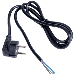 Akyga napájecí kabelový adaptér [1x zástrčka s ochranným kontaktem - 1x kabel s otevřenými konci] 1.50 m černá