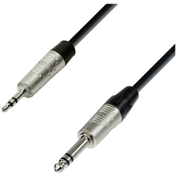 Adam Hall 4 STAR BVW 0300 nástroje kabel [1x jack zástrčka 3,5 mm - 1x jack zástrčka 6,3 mm (stereo)] 3.00 m černá
