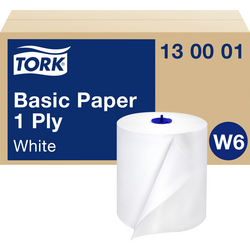 TORK 130001 papírové utěrky v roli (d x š) 250 m x 19.5 cm bílá 6 Role / balení 1 sada