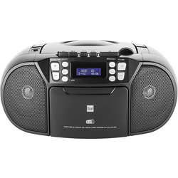 Dual DAB-P 210 CD-rádio DAB+, FM AUX, CD, kazeta   černá