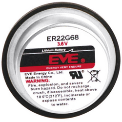 EVE ER22G68 speciální typ baterie ER22G68 pájecí kolíky ve tvaru U lithiová 3.6 V 400 mAh 1 ks